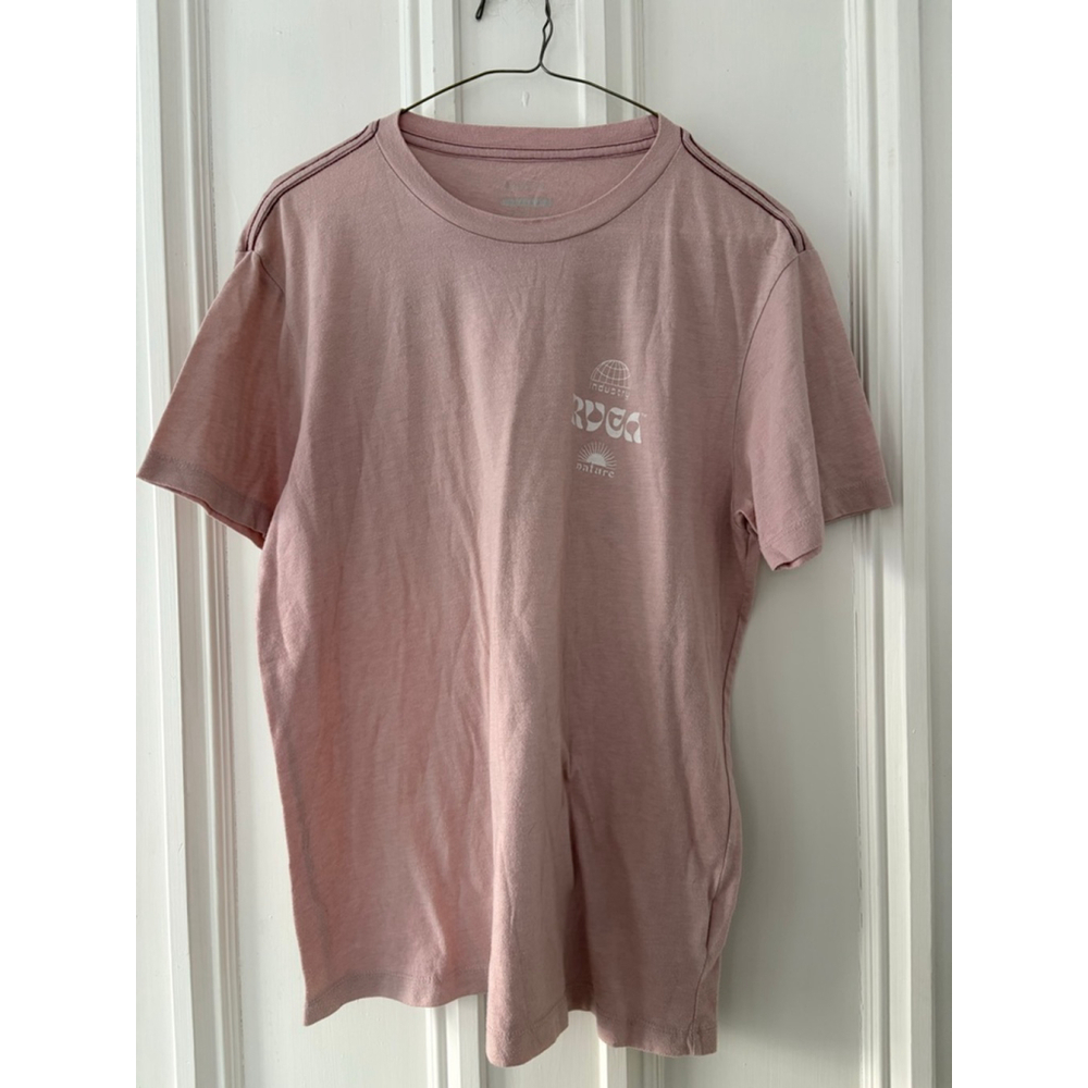 RVCA Mens Pink Short Sleeve Graphic Tee S